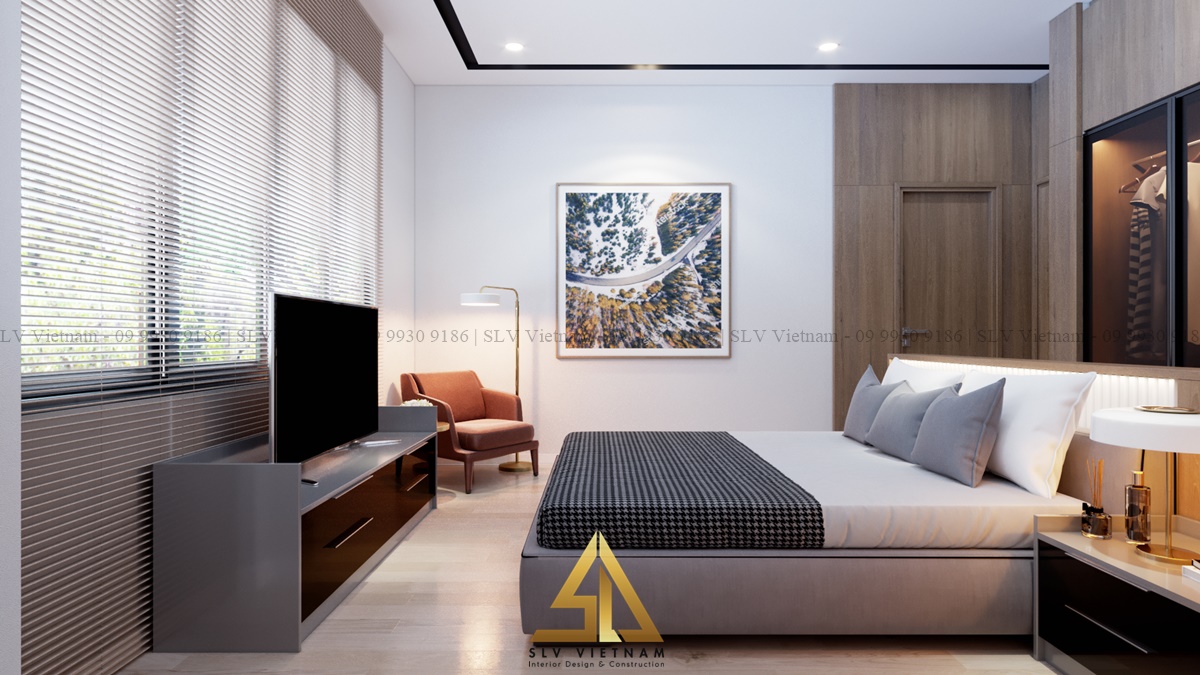 Bố trí nội thất thông minh trong phòng ngủ (Dự án của SLV Vietnam)