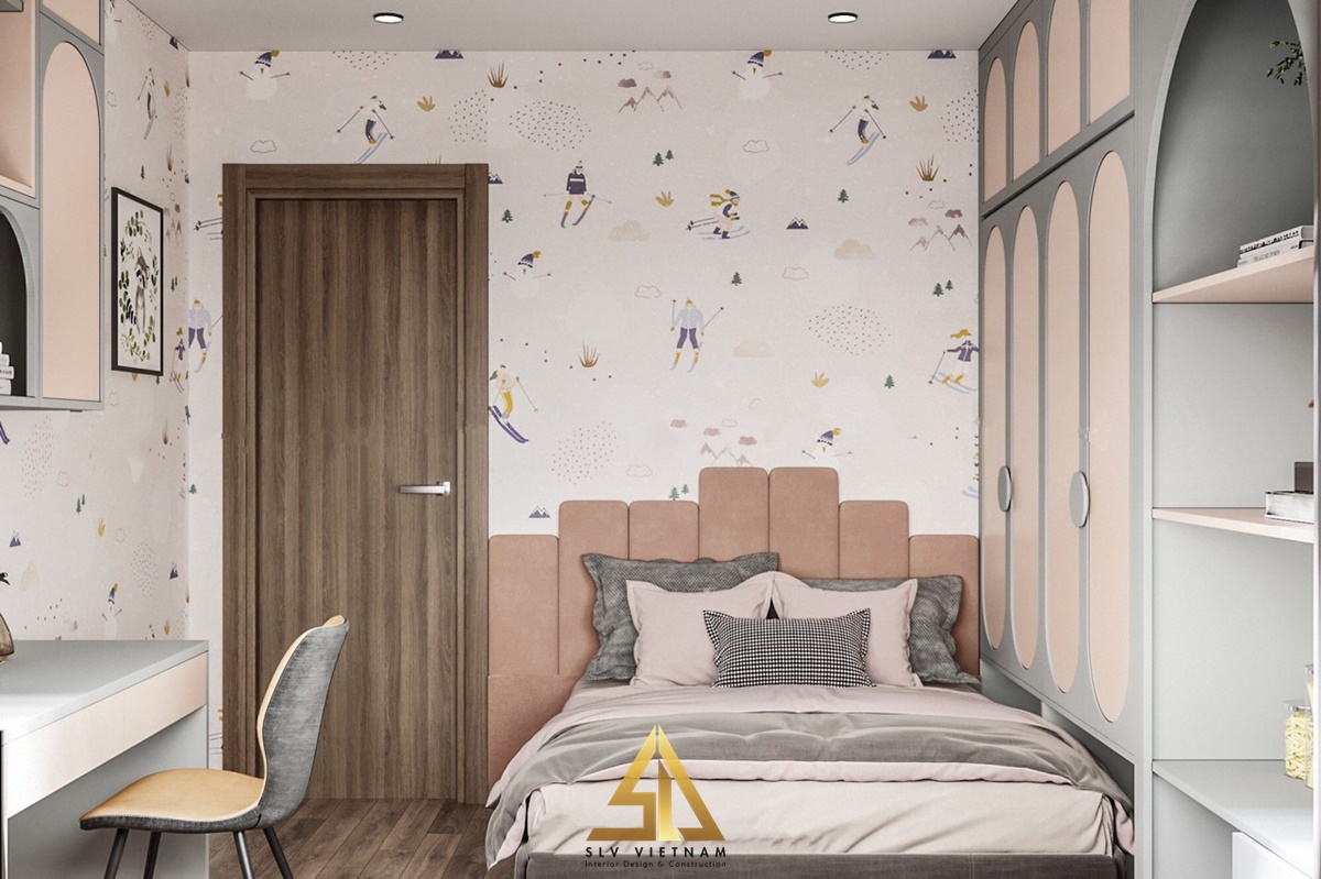 Dán tường nhân vật hoạt hình tạo điểm nhấn ấn tượng (Nguồn ảnh: sưu tầm)
