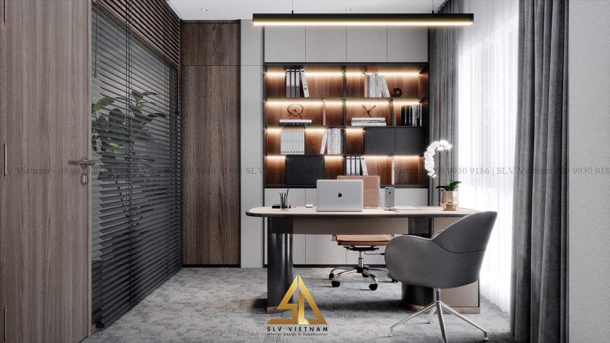 Decor phòng làm việc bằng hoa tươi (Dự án của SLV Vietnam)