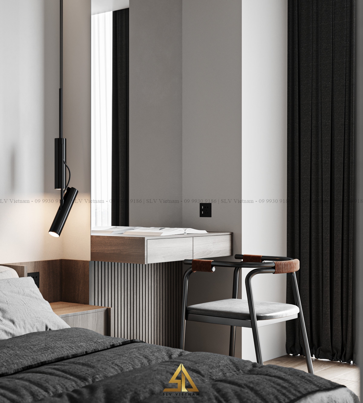 Đèn thả trang trí phòng ngủ ấn tượng (Dự án của SLV Vietnam)