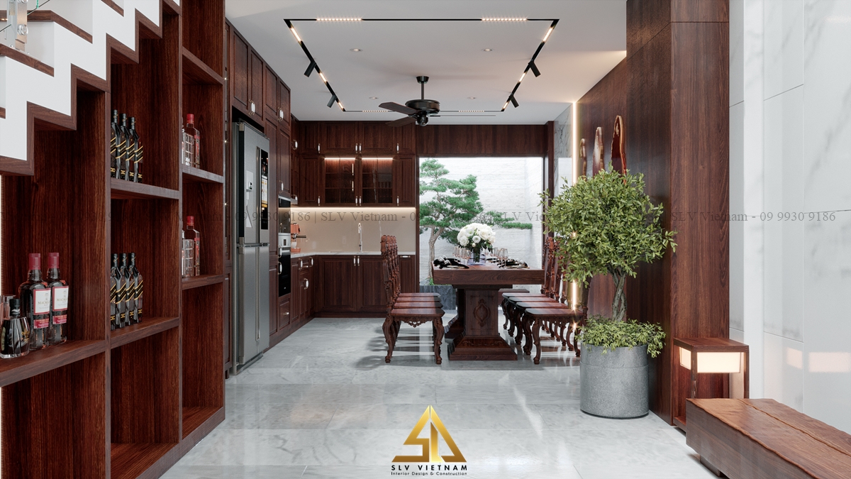 Không gian mở giúp căn bếp được thoáng đãng (Nguồn ảnh: SLV Vietnam)