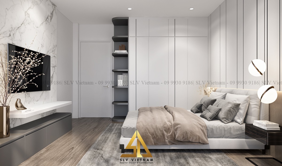Kệ tivi làm bằng chất liệu đá cao cấp (Dự án của SLV Vietnam)