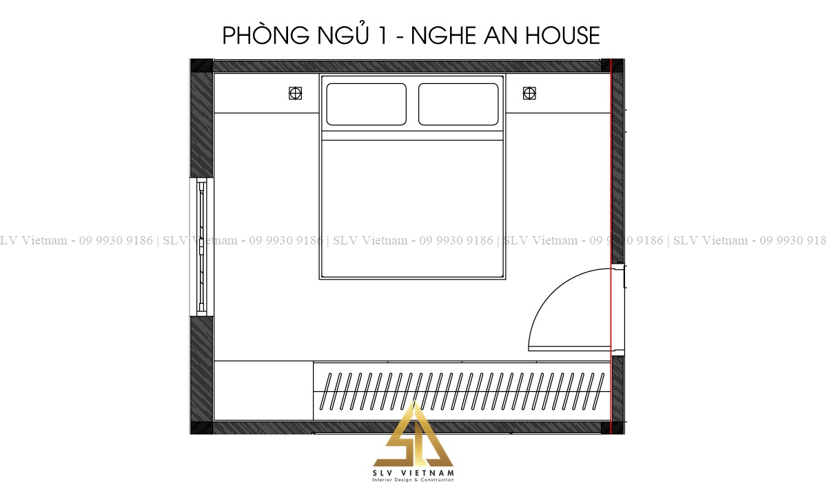 Mặt bằng thiết kế phòng ngủ tại SLV Vietnam.
