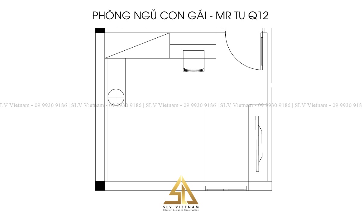 Mặt bằng thiết kế phòng ngủ tại SLV Vietnam.