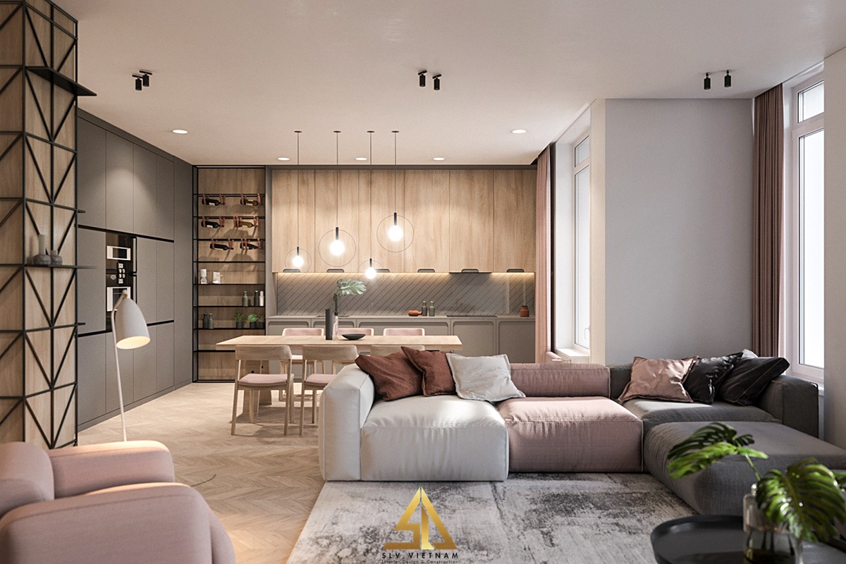 Mẫu nội thất phòng khách 30m2 tối giản (Nguồn ảnh: sưu tầm)