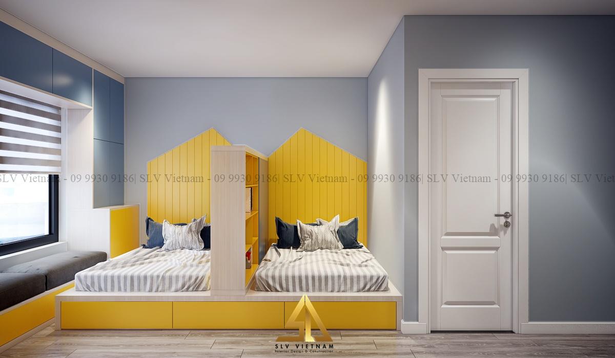Phòng ngủ 15m2 đôi tiện dụng (Dự án của SLV Vietnam)