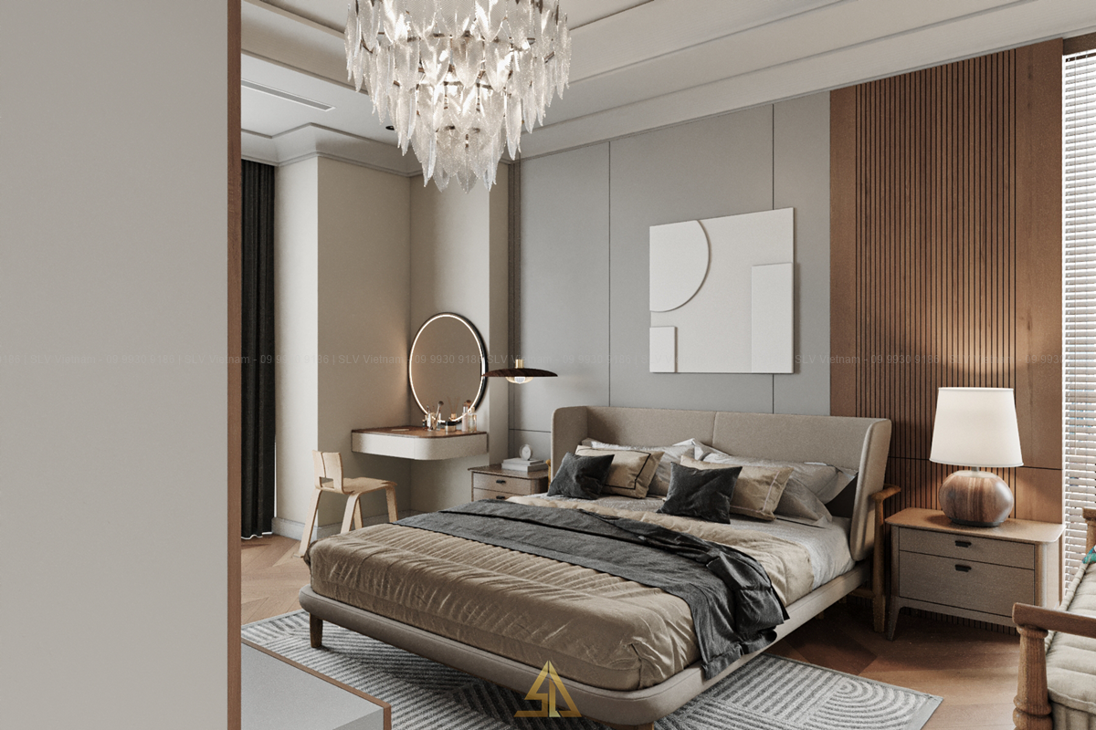 Mẫu 3: Sử dụng kết hợp tone màu nâu tăng sự ấm áp cho không gian (Nguồn ảnh: SLV Vietnam)