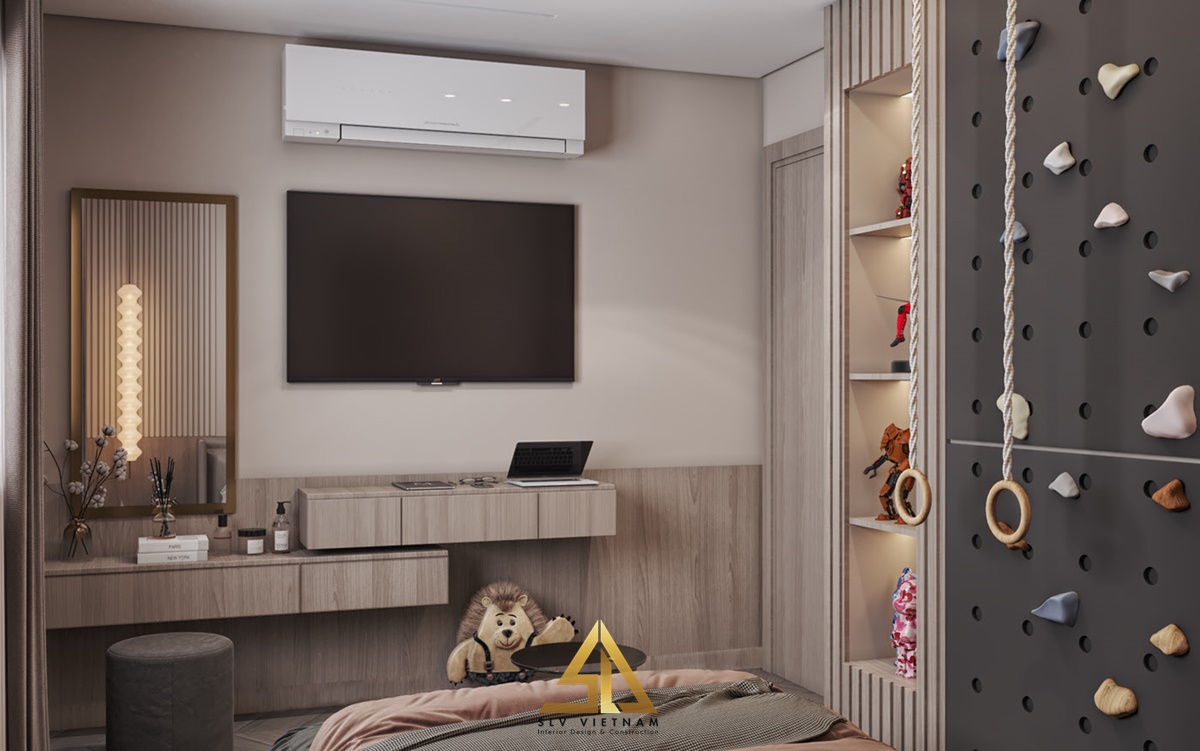 thiết kế phòng ngủ 16m2 cho bé trai thú vị (Nguồn ảnh: sưu tầm)