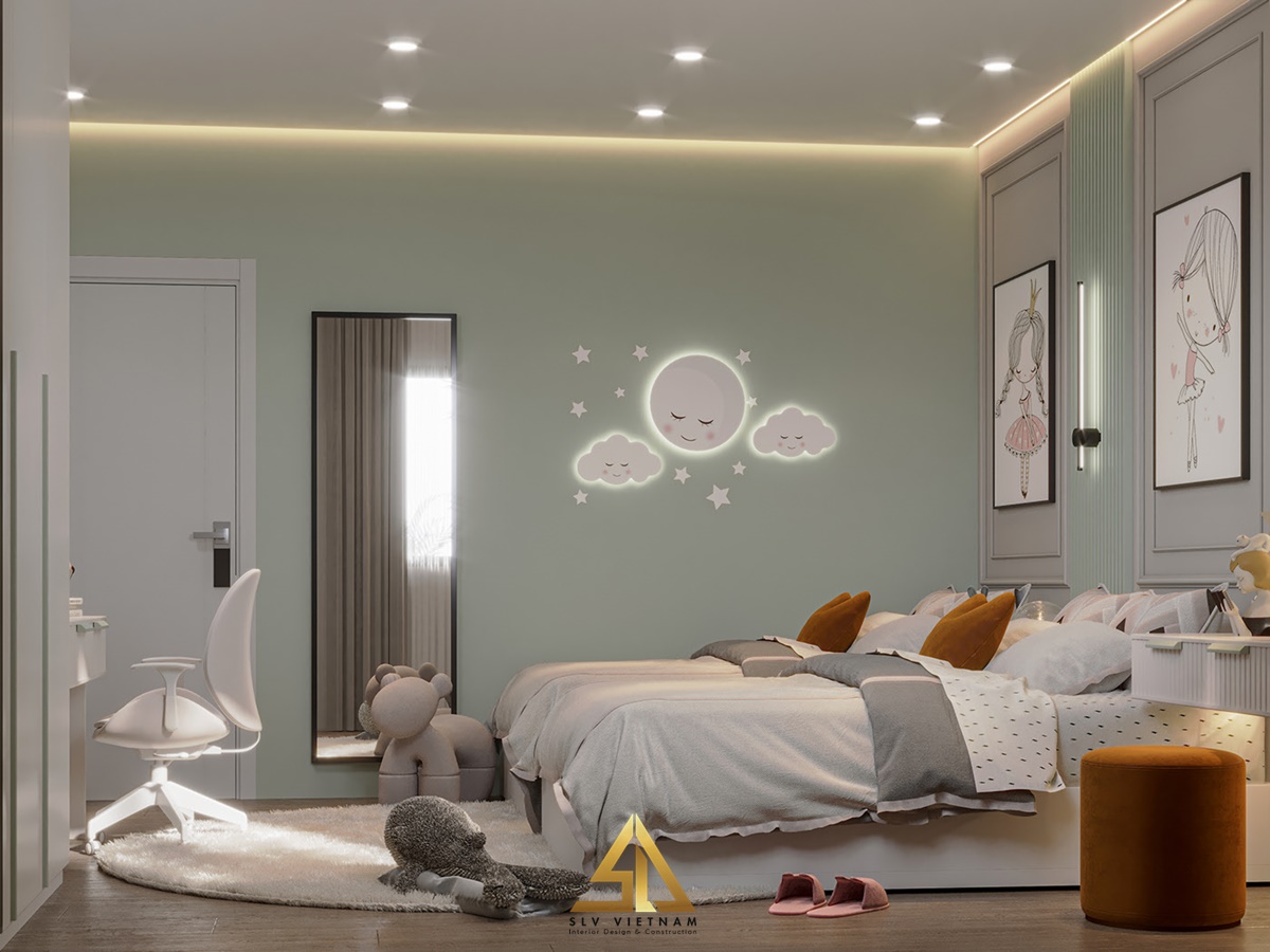 Phòng ngủ có màu sắc kích thích sáng tạo (Nguồn ảnh: sưu tầm)