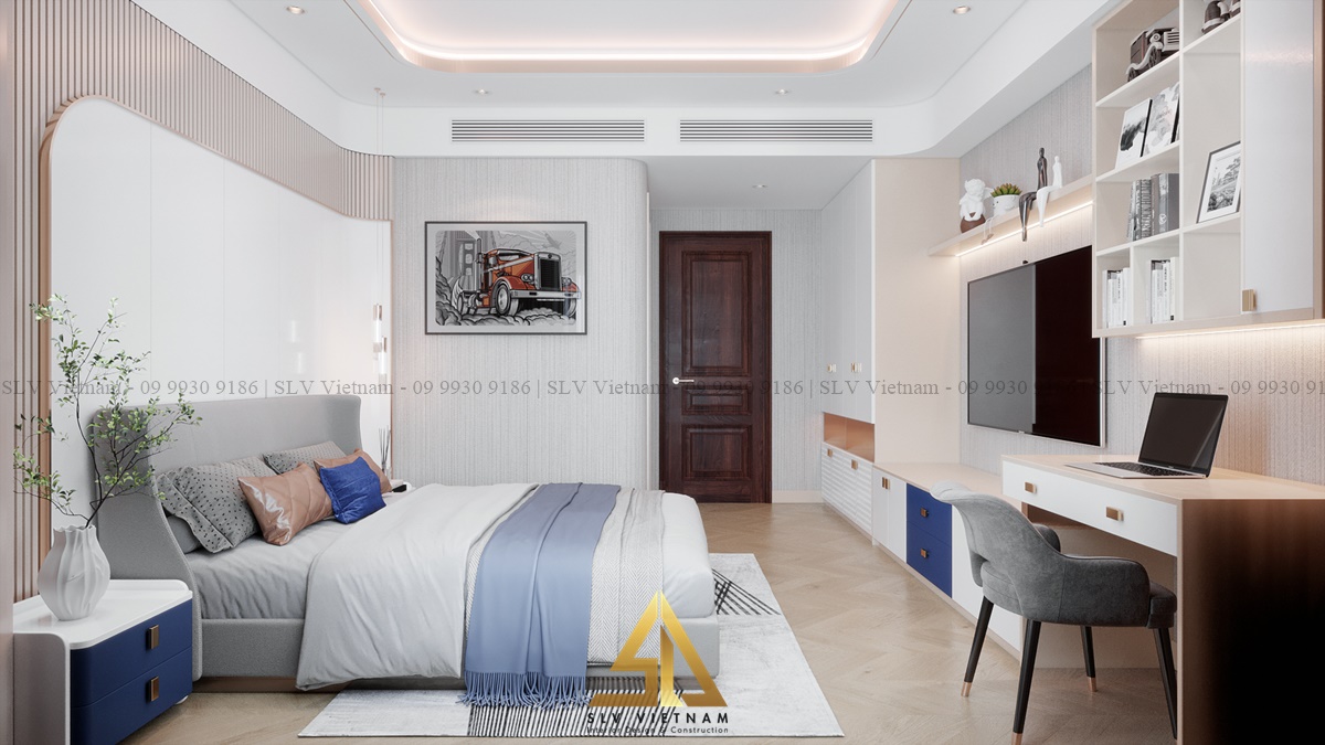 Phòng ngủ được thiết kế đầy đủ tiện nghi (Dự án của SLV Vietnam)