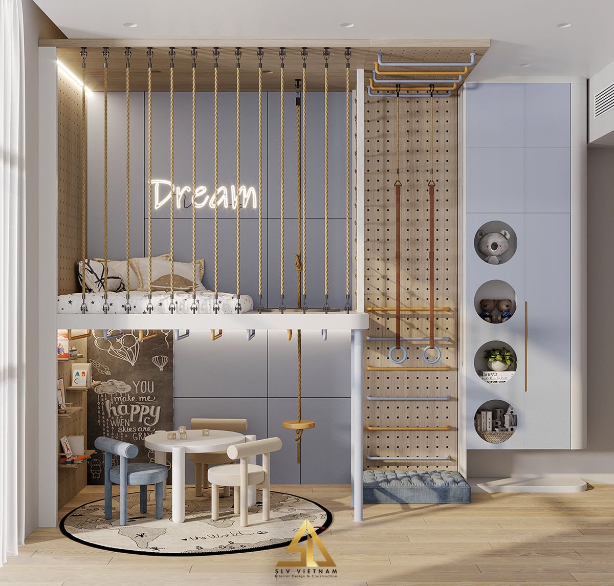 thiết kế phòng ngủ 20m2 hiện đại và tiện nghi (Nguồn ảnh: sưu tầm)