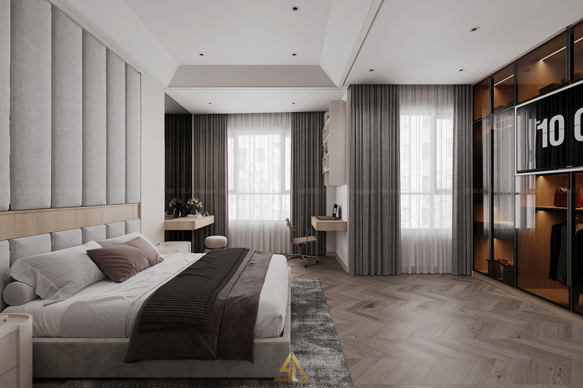 Mẫu 3: Phòng ngủ master đầy đủ tiện nghi cho vợ chồng (Nguồn ảnh: SLV Vietnam)