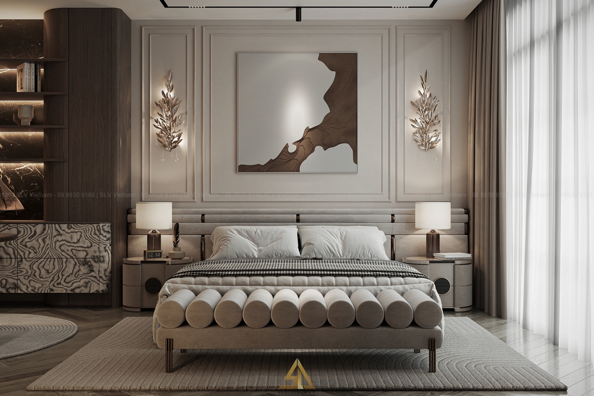 Mẫu 3: Phòng ngủ được thiết kế theo phong cách tân cổ điển (Nguồn ảnh: SLV Vietnam)