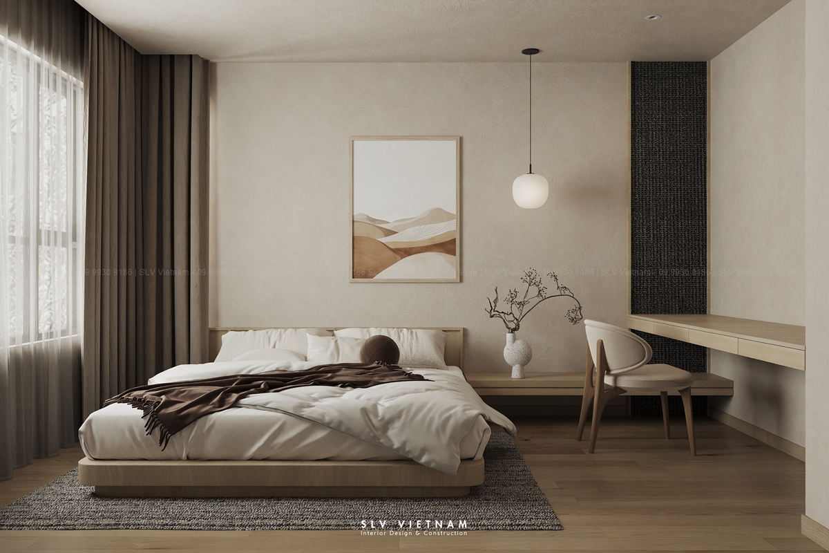 Mẫu 3: Cách bố trí tranh bất đối xứng ấn tượng (Nguồn ảnh: SLV Vietnam)