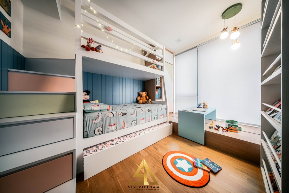 Phòng trẻ em được trang trí với các họa tiết đầy màu sắc (Nguồn ảnh: sưu tầm)
