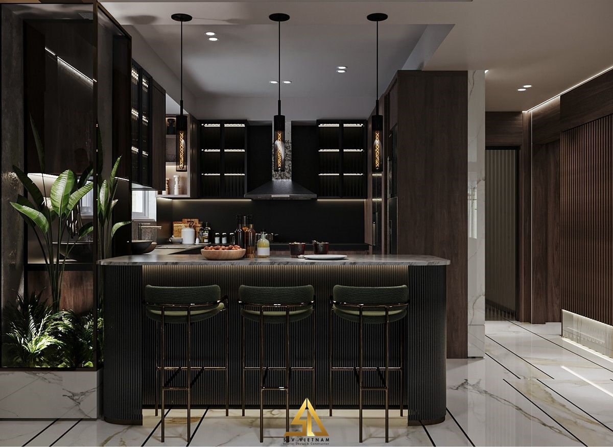 Quầy bar dáng cao ấn tượng