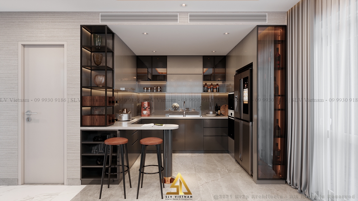 Quầy bar thiết kế đơn giản