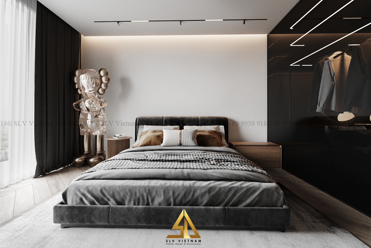 Sử dụng Kaws để trang trí tạo sự ấn tượng cho phòng ngủ (Dự án của SLV Vietnam)