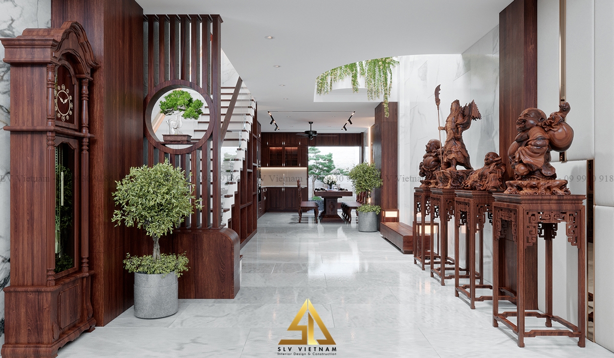 Sử dụng vách ngăn cho cầu thang tăng thẩm ngôi nhà