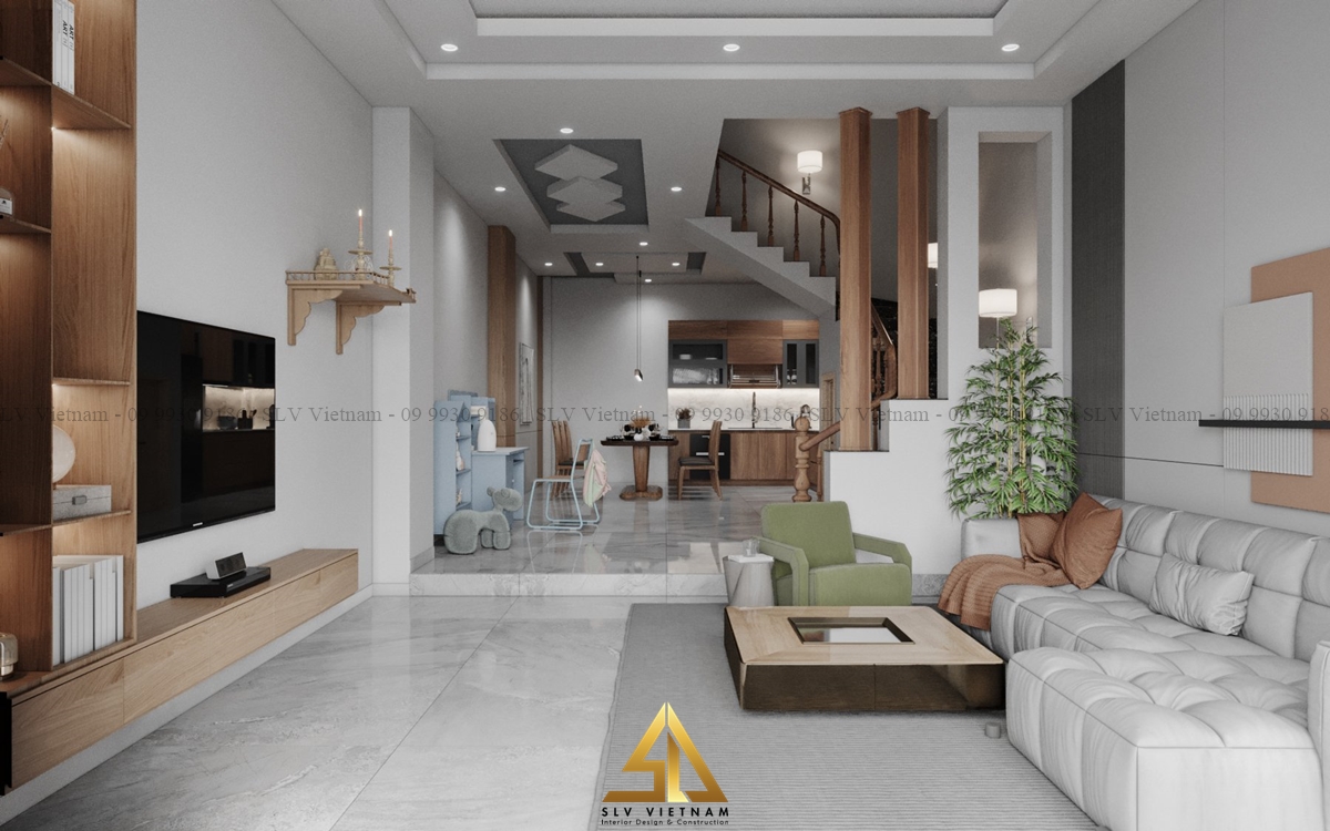Thiết kế cầu thang kiểu dáng đơn giản giúp tối chi phí
