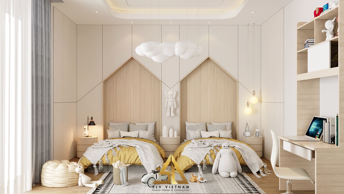 Thiết kế giường đôi trẻ em đa năng, có thể sử dụng cho nhiều mục đích khác nhau (Nguồn ảnh: sưu tầm)