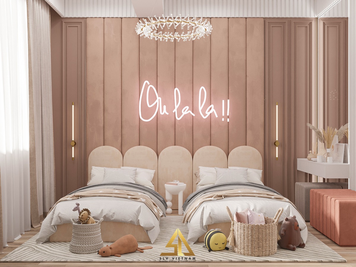 Thiết kế phòng ngủ bé gái đầy đủ tiện nghi (Nguồn ảnh: sưu tầm)