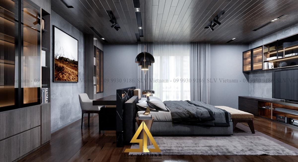 Thiết kế phòng ngủ độc đáo với những chi tiết đặc biệt (Dự án của SLV Vietnam)