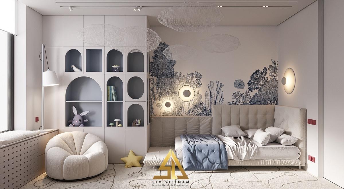 Thiết kế phòng trẻ em đa màu sắc giúp khơi gợi sự sáng tạo (Nguồn ảnh: sưu tầm)