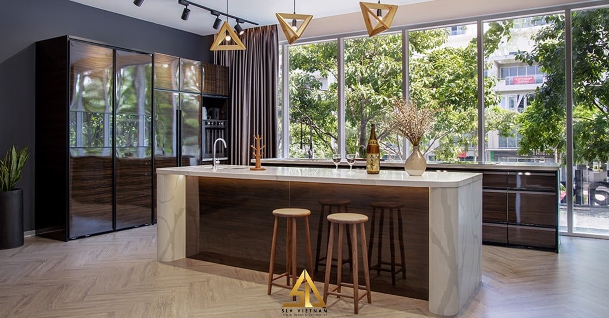 Thiết kế quầy bar có đầy đủ ánh sáng