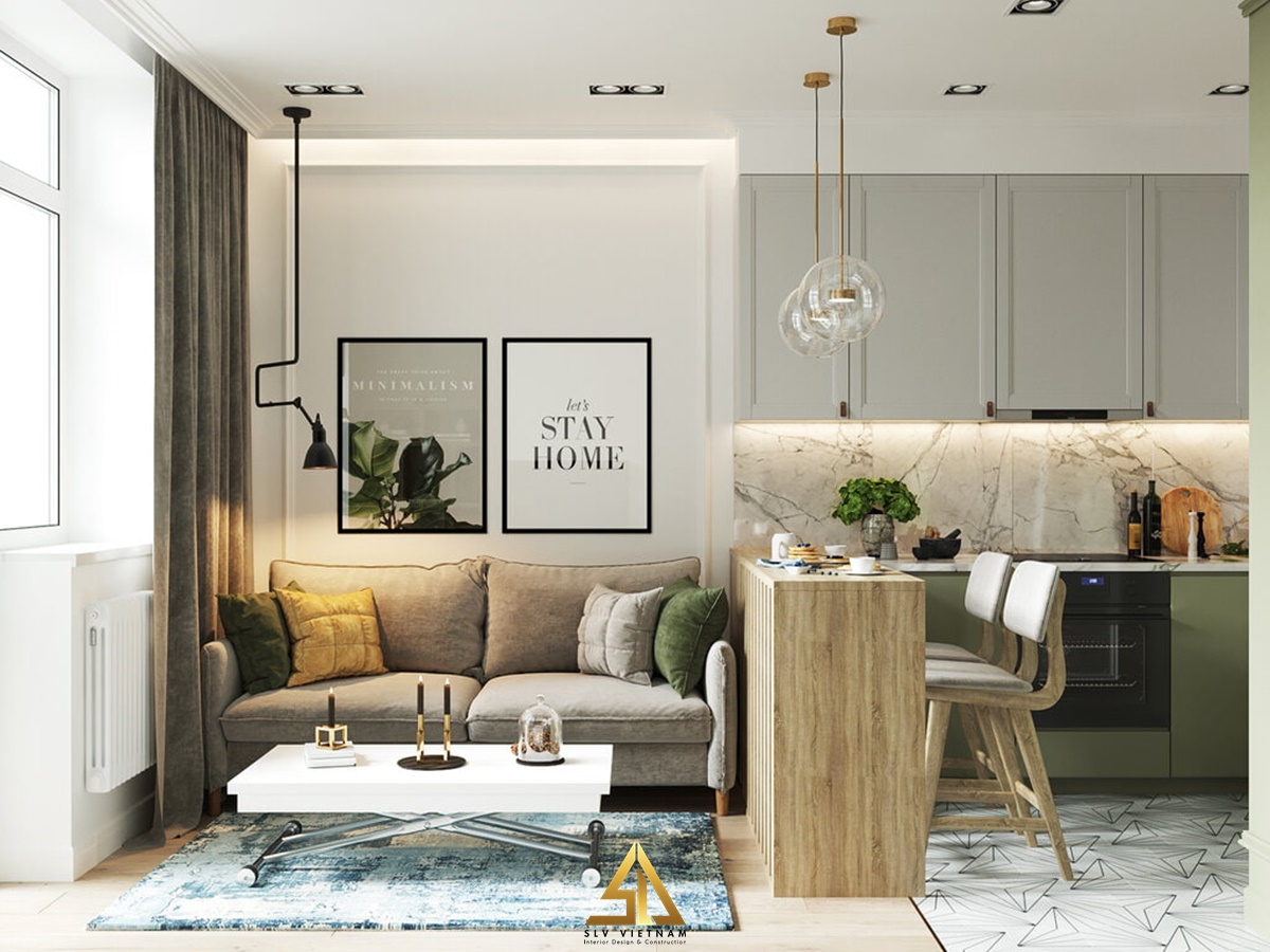 Thiết kế thanh gỗ cho bề mặt quầy bar (Nguồn ảnh: Sưu tầm)