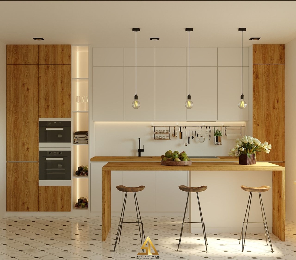 Thoải mái với quầy bar thiết kế tối giản