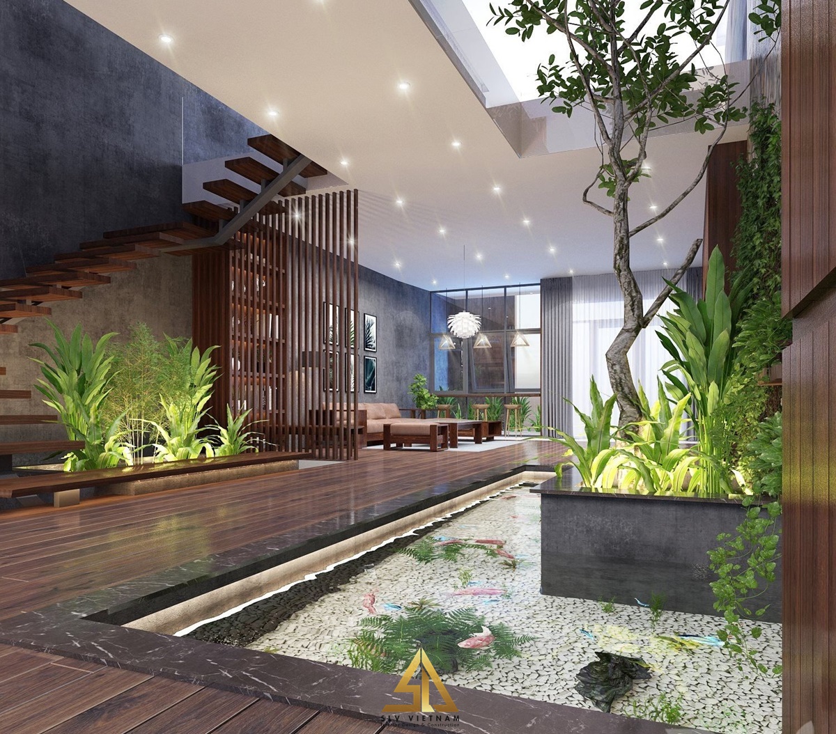 Tận dụng tối đa nguồn sáng và cây xanh để mang lại không gian lành mạnh (Nguồn ảnh: sưu tầm)