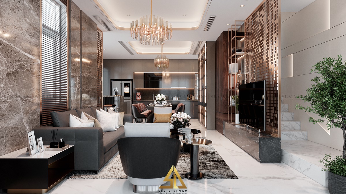 Vách ngăn kim loại tạo điểm nhấn đặc sắc (Dự án của SLV Vietnam )