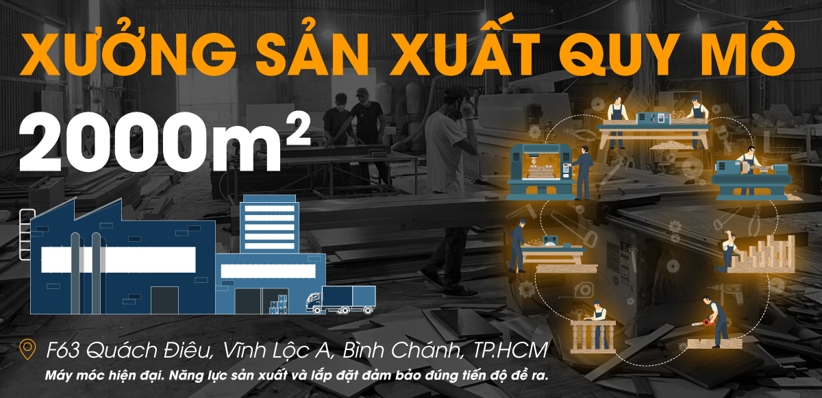 Xưởng sản xuất quy mô lớn 2000m2