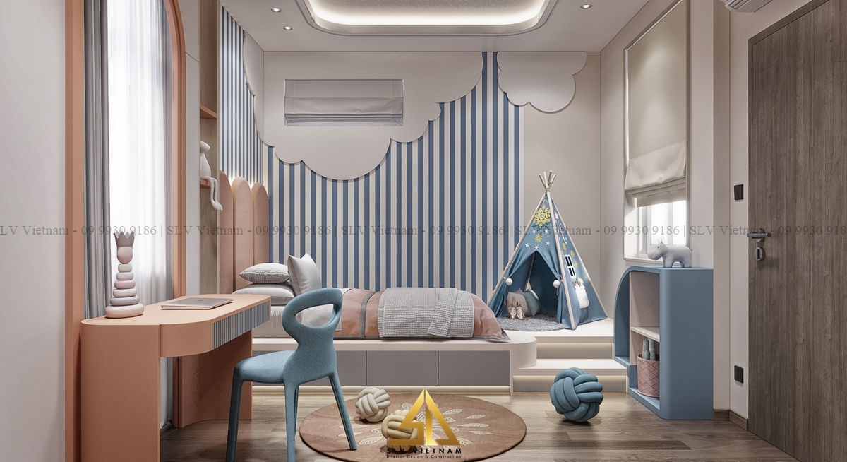 Thiết kế phòng ngủ thể hiện tích cách trẻ em (Nguồn ảnh: SLV Vietnam)