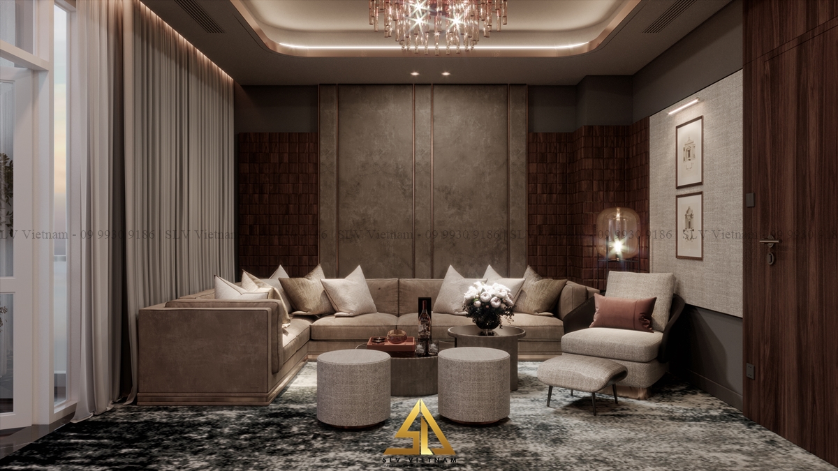 Bức tường kết hợp nhiều chất liệu khác nhau (Nguồn ảnh: SLV Vietnam)