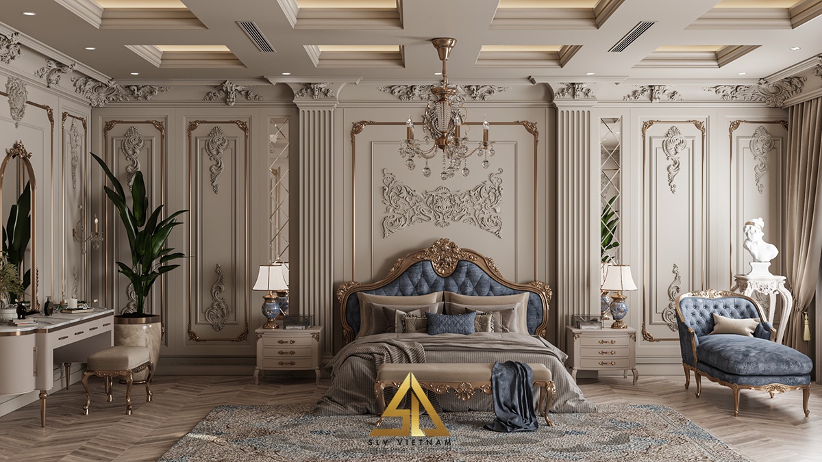 Phòng ngủ cổ điển lộng lẫy (Nguồn ảnh: sưu tầm)