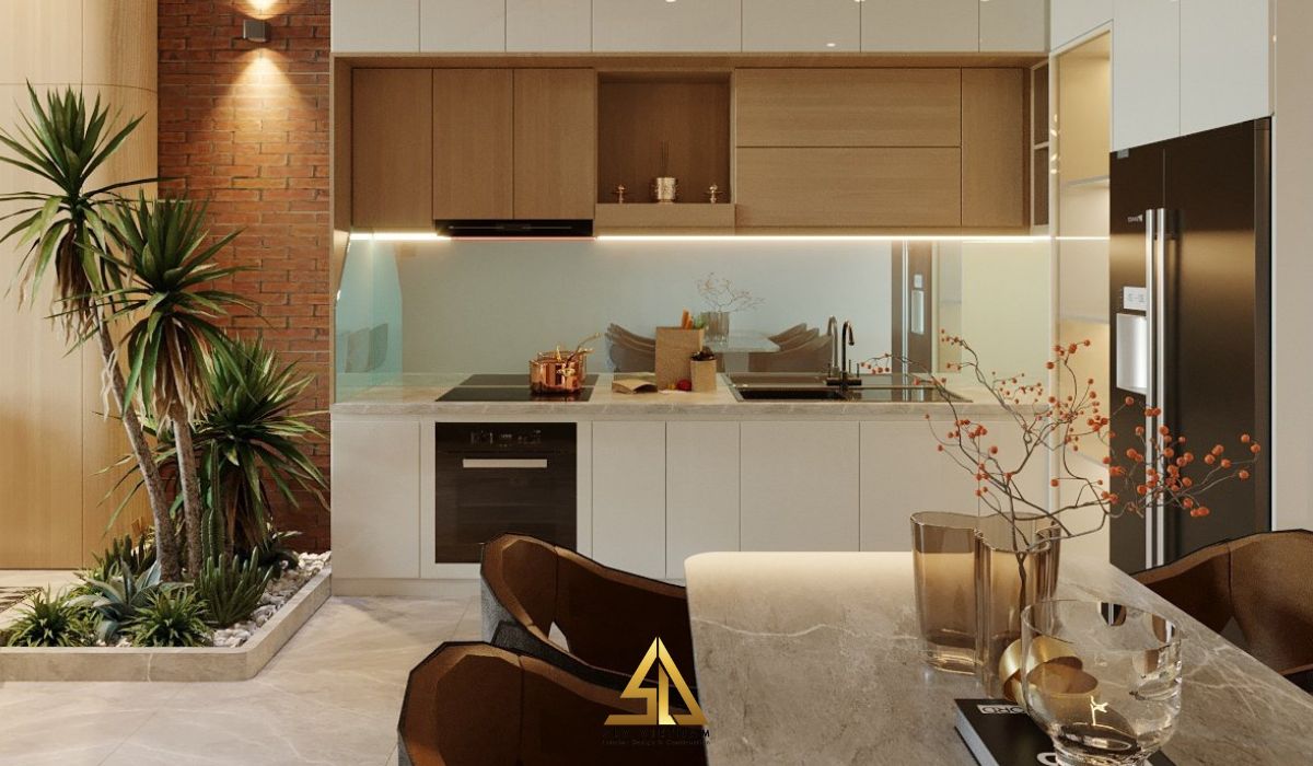 Mẫu phòng bếp nhà phố 4 tầng 100m2