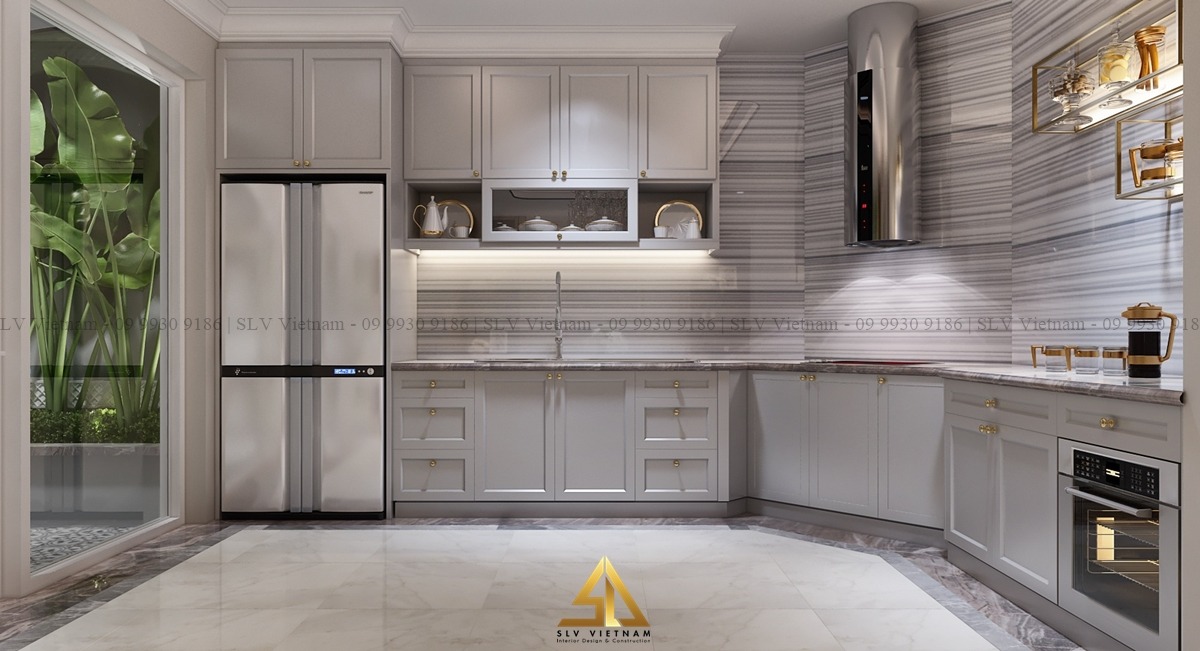 Mẫu phòng bếp thiết kế Tân cổ điển dự án The Ruby Home