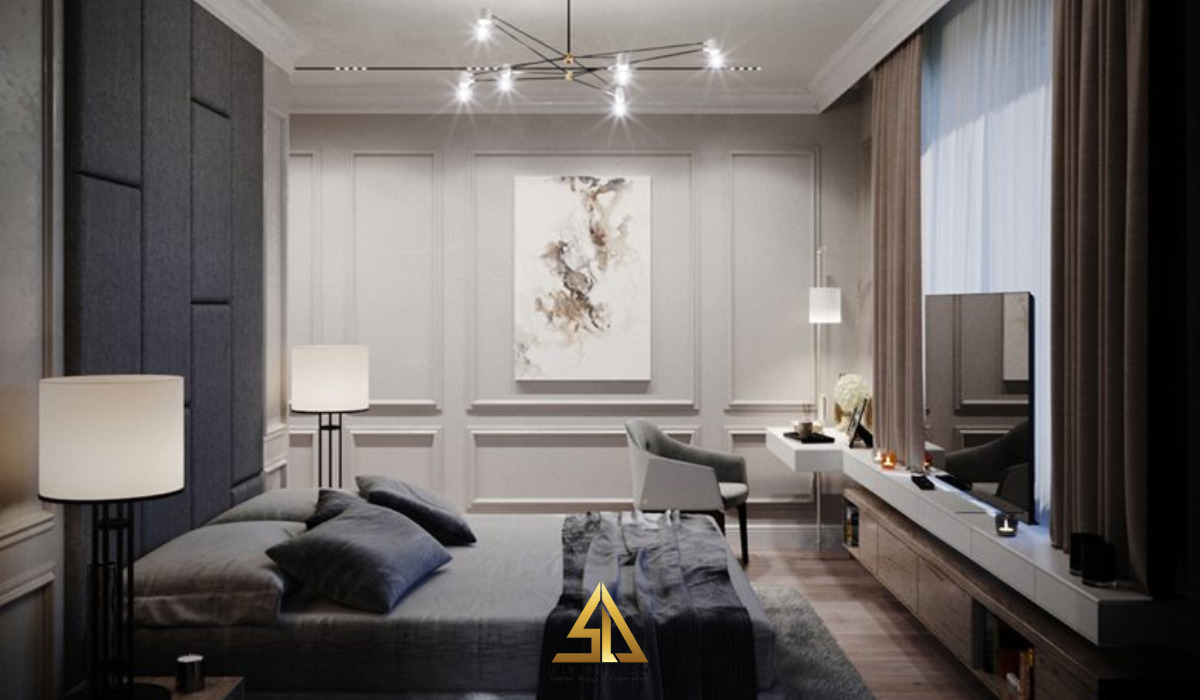 Mẫu phòng ngủ nhà phố 4 tầng Tân cổ điển