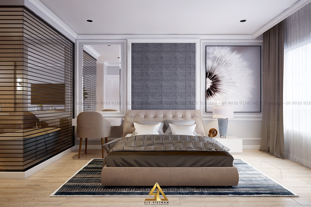 Mẫu phòng ngủ thiết kế Tân cổ điển dự án Giao Home