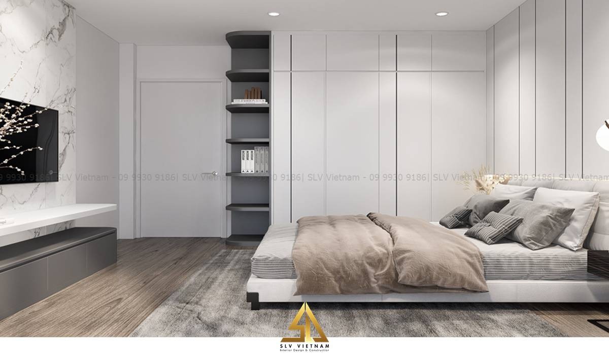 Mẫu thiết kế nội thất phòng ngủ nhà phố dự án H&B Home view 2
