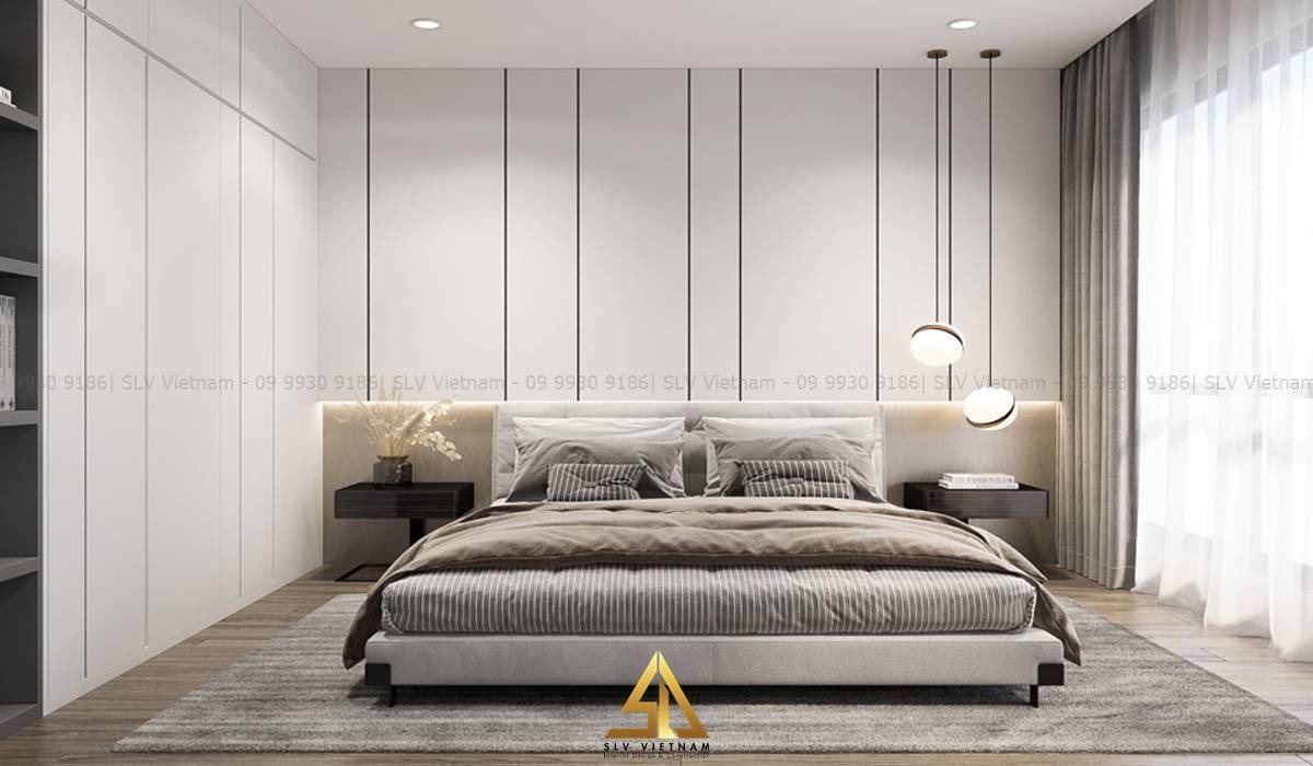 Mẫu thiết kế nội thất phòng ngủ nhà phố dự án H&B Home