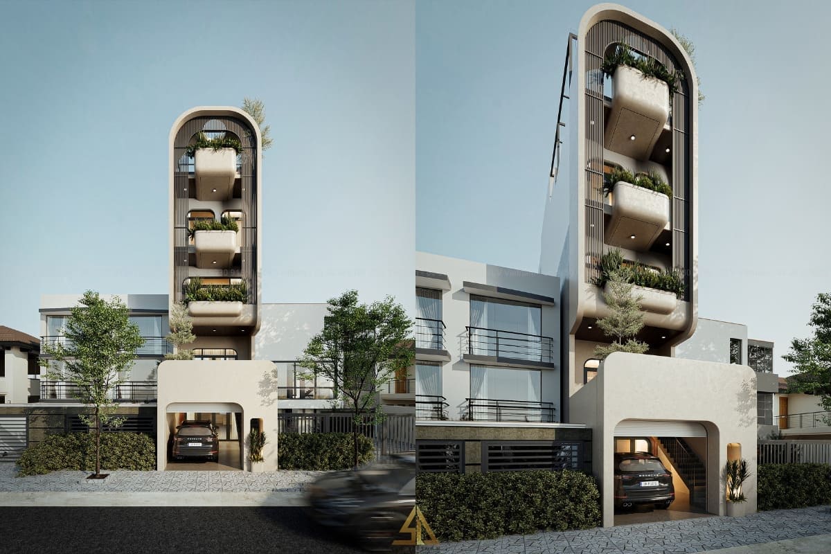 Kiến trúc nhà ống phong cách Wabi Sabi (Nguồn ảnh: SLV Vietnam)