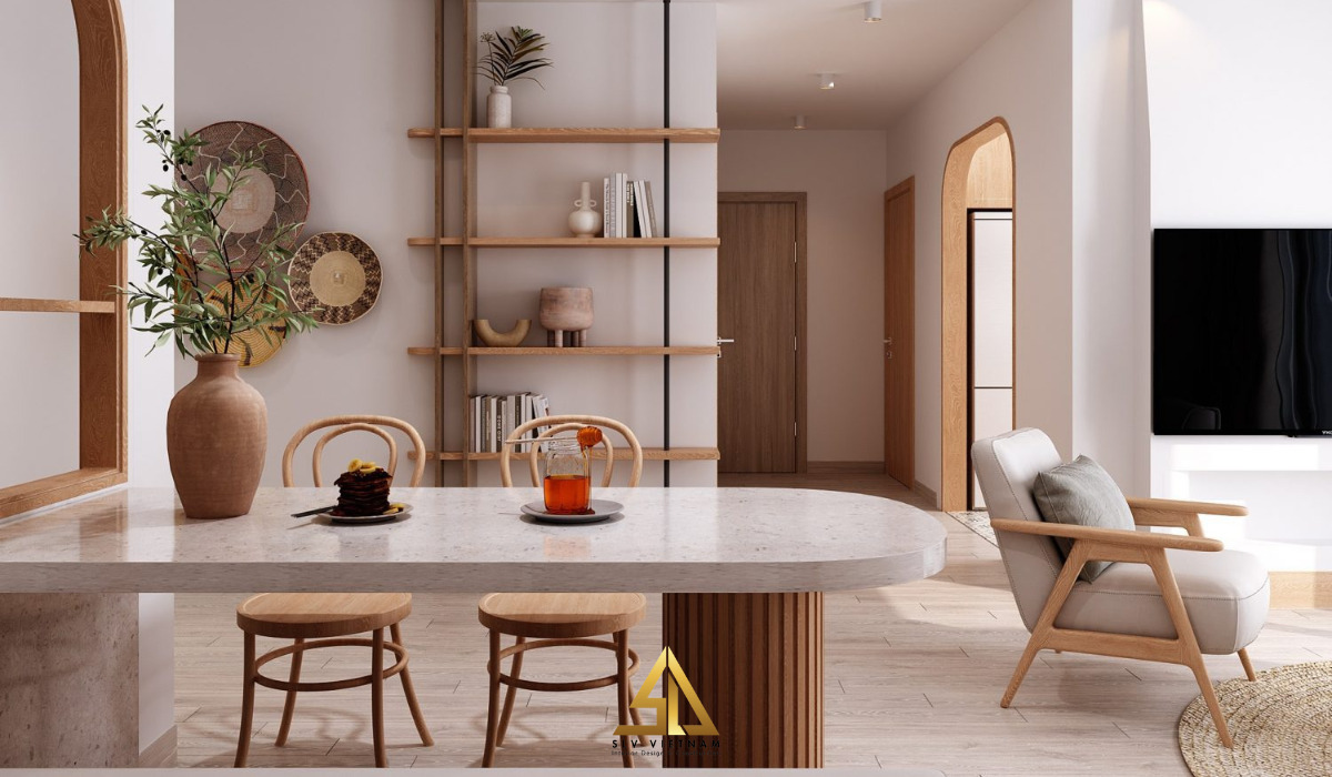 Bàn ăn phòng bếp 30m2