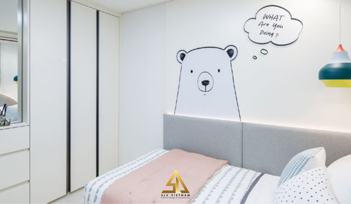 Phòng ngủ dành cho bé với nội thất âm tường thông minh