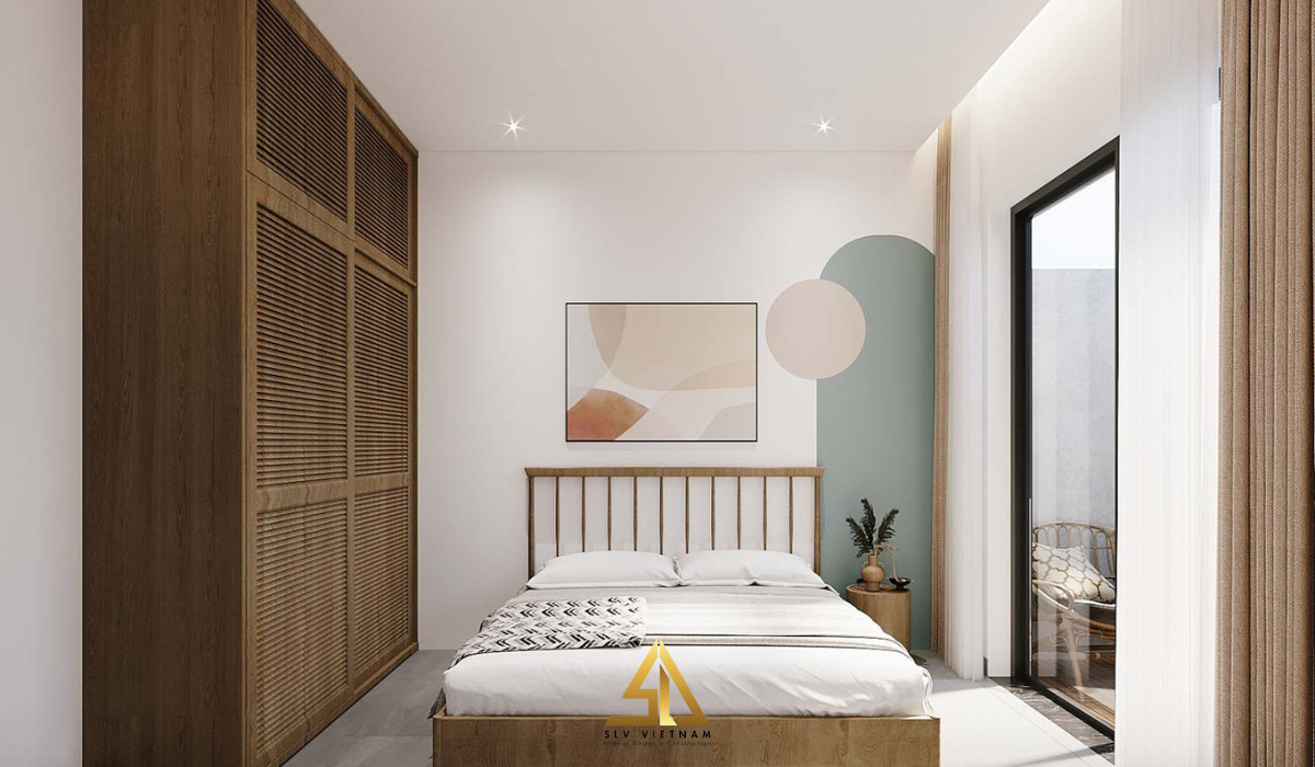 Phòng ngủ 3 với cấu trúc tương tự phòng master, dành cho con đã thành niên.