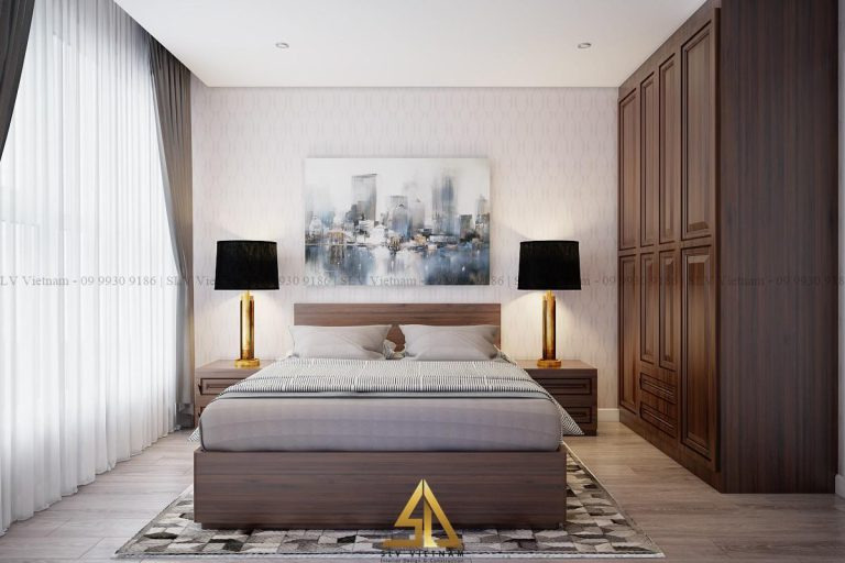 Phòng ngủ 10m2 được bố trí nội thất khoa học