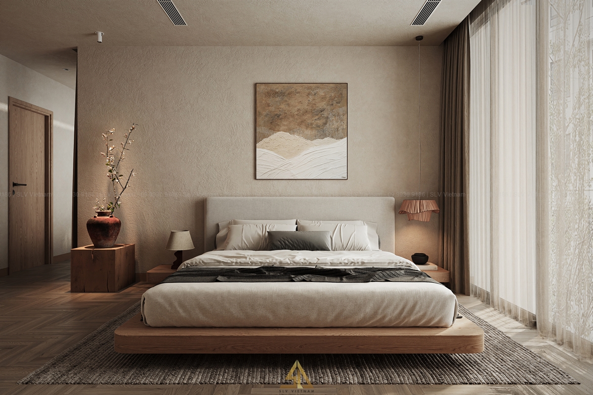 Nên thiết kế phòng ngủ 12m2 để đảm bảo tiện nghi (Nguồn ảnh: SLV Vietnam)