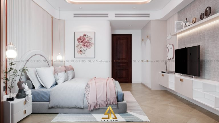 Mẫu phòng ngủ cho bé với kích thước tiêu chuẩn